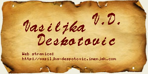 Vasiljka Despotović vizit kartica